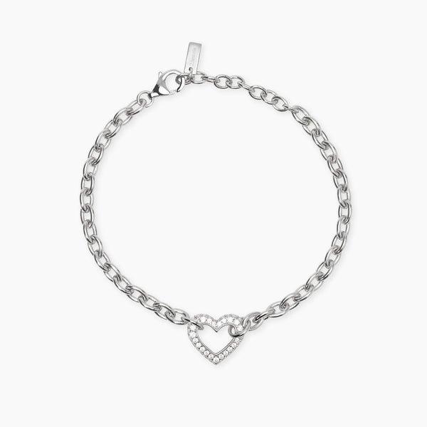 Bracciale con Catena Rolò e Cuore Mabina