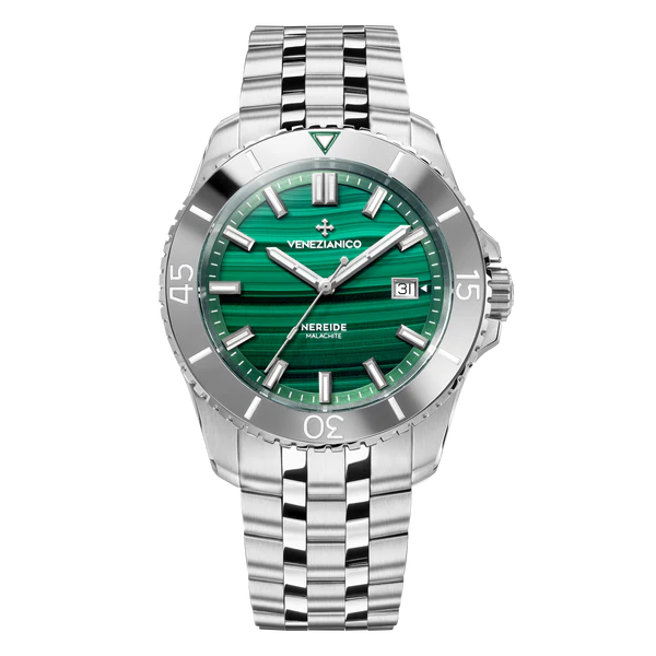 Orologio Nereide Malachite Venezianico