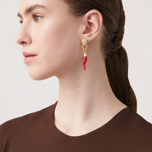 Orecchini Leopardo e Cornino Giovanni Raspini