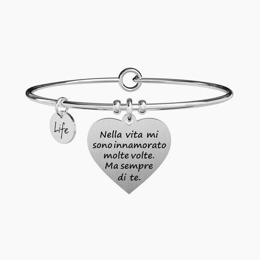 Bracciale con Ciondolo Cuore e Frase Kidult
