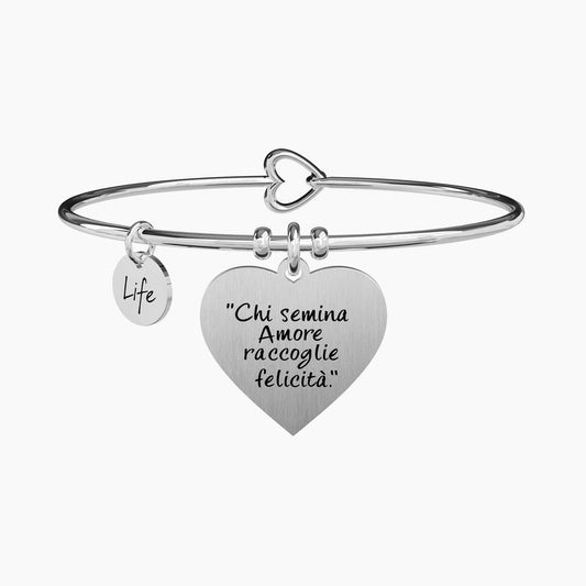 Bangle con Ciondolo Frase Amore Kidult