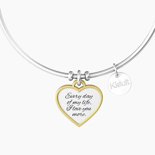 Bracciale Rigido con Simbolo Infinito e Rifinitura a Contrasto Kidult