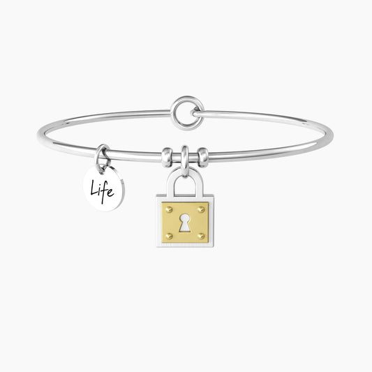 Bracciale Rigido con Ciondolo Lucchetto Kidult