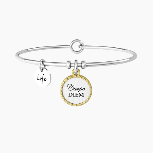 Bracciale Rigido in Acciaio con Ciondolo Carpe Diem Kidult