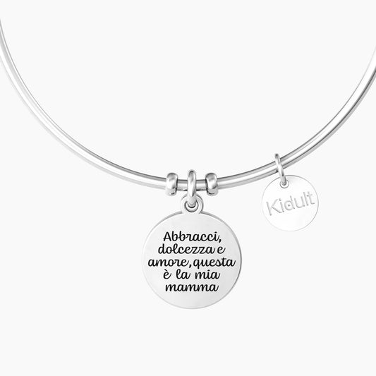 Bracciale Rigido Mamma con Ciondolo e Frase Kidult