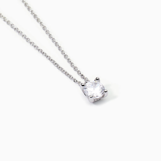 Girocollo in Argento con Catena Forzatina e Punto Luce Mabina