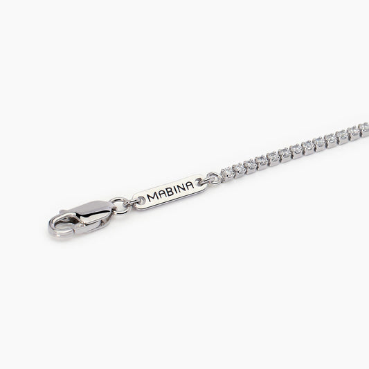 Bracciale Tennis Bianco Mabina
