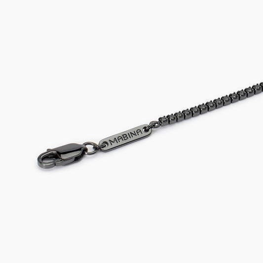 Bracciale Tennis Nero Mabina