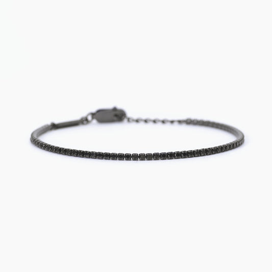 Bracciale Tennis Nero Mabina