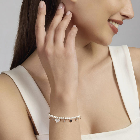 Bracciale con Perle conchiglia e Charms Mabina