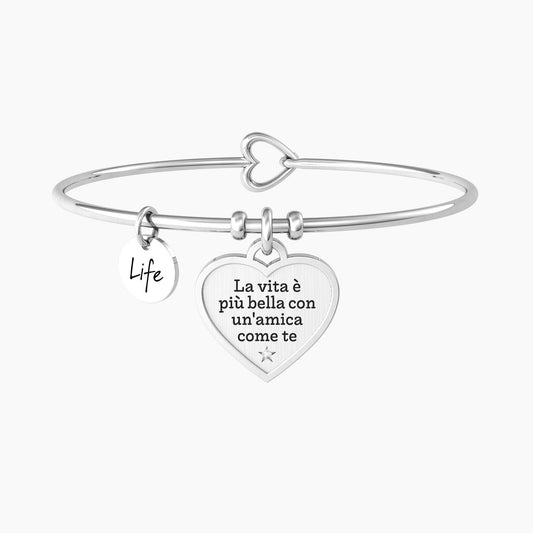 Bracciale Rigido Amica con Ciondolo Cuore Kidult