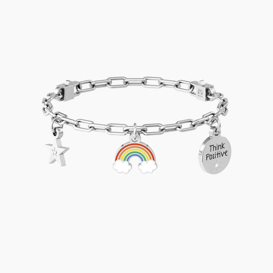 Bracciale Regolabile con Ciondoli Arcobaleno e Stella Kidult