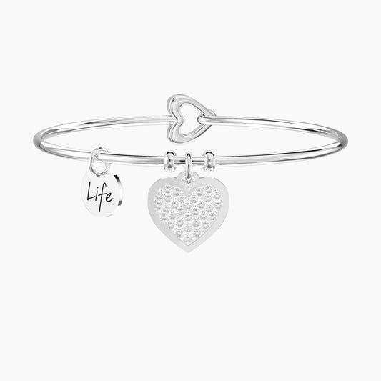 Bracciale Rigido con Cuore Kidult