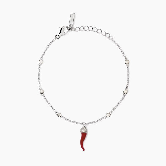 Bracciale in Argento con Cornetto Smaltata Mabina