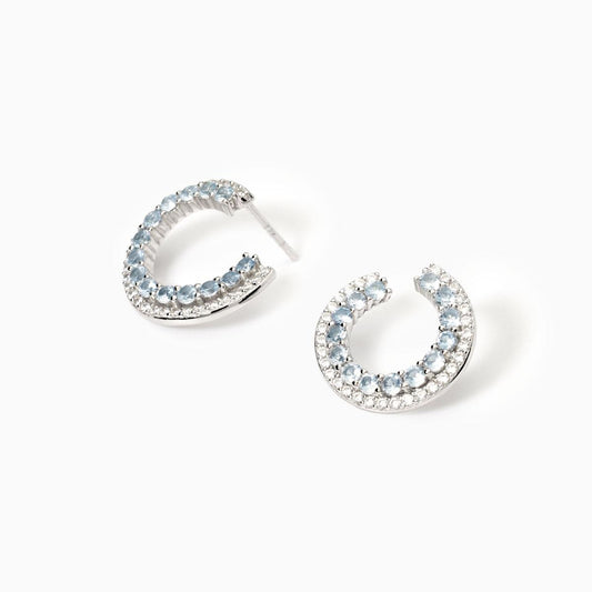 Orecchini con Acquamarina e Zirconi Mabina