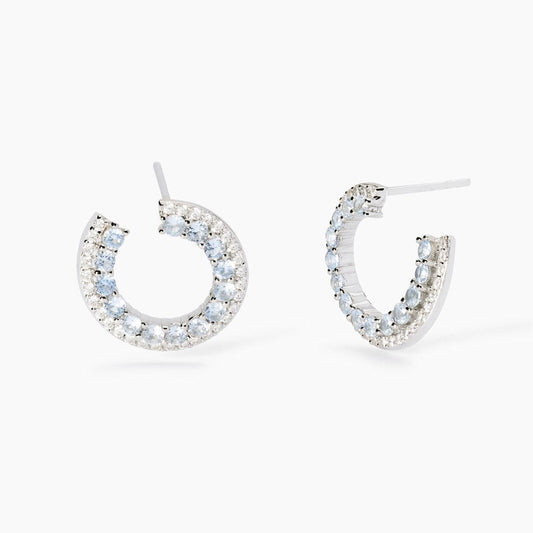 Orecchini con Acquamarina e Zirconi Mabina