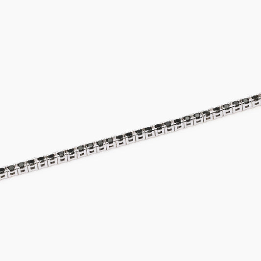Bracciale Tennis Uomo con Zirconi Neri Mabina