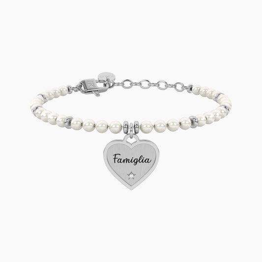 Bracciale Perle con Ciondolo Cuore per Famiglia Kidult