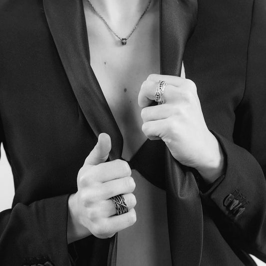 Filodellavita Rock 13 fili in Argento 925 brunito Rubinia