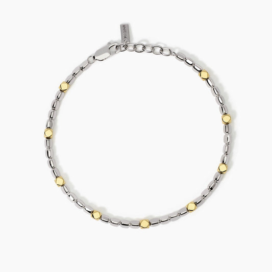 Bracciale Regolabile con Elementi Placcati Oro Mabina