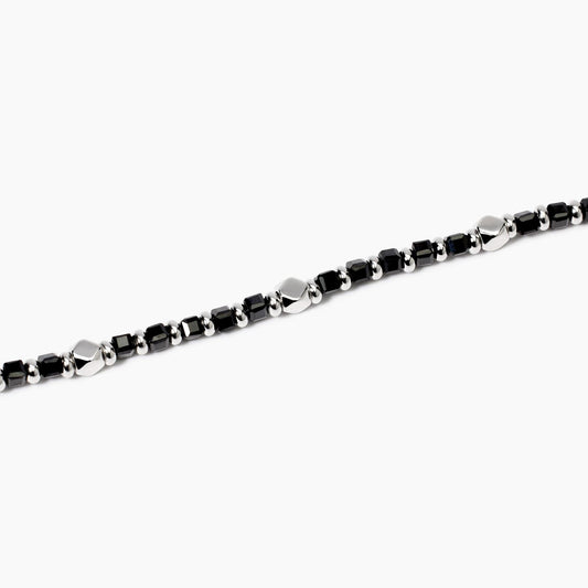 Bracciale da Uomo in Argento e Agata Nera Mabina