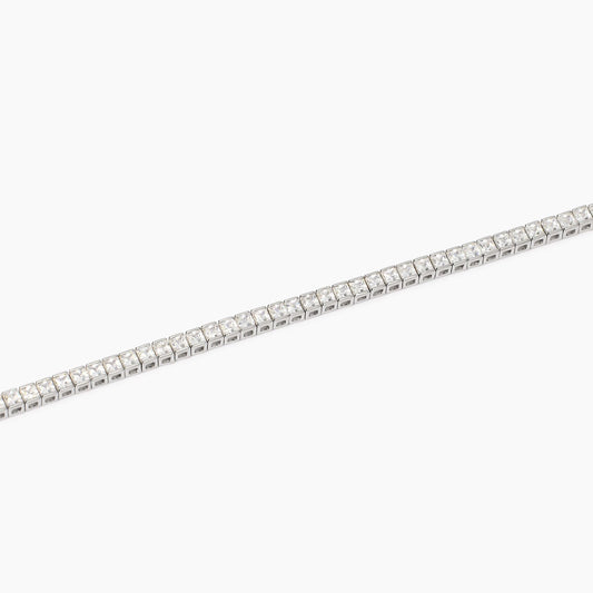 Bracciale Tennis Uomo con Zirconi Bianchi Mabina