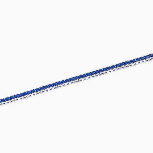 Bracciale Tennis Uomo con Zaffiri Sintetici Mabina