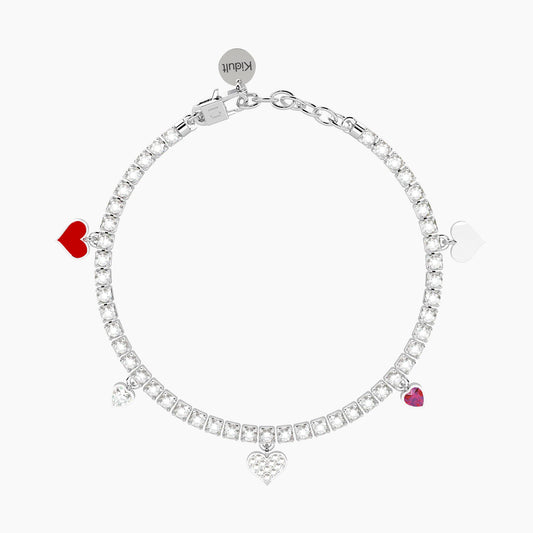 Bracciale Tennis con Ciondoli Cuore Kidult