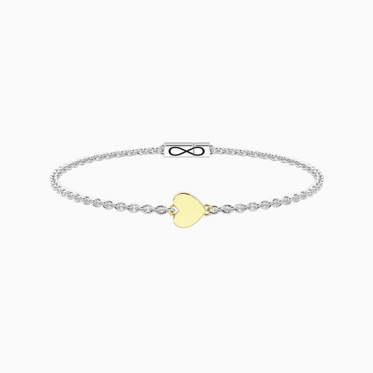 Bracciale con Cuore in Oro 9kt e Chiusura non-Reversibile Kidult