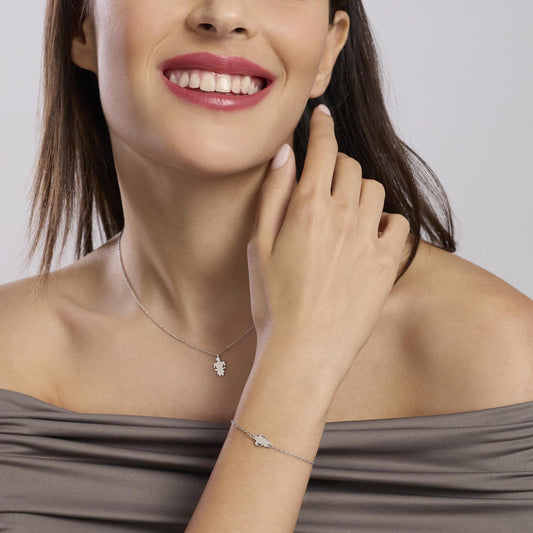 Bracciale con Simbolo Bimba con Diamante Lab-Grown My Diamond Mabina