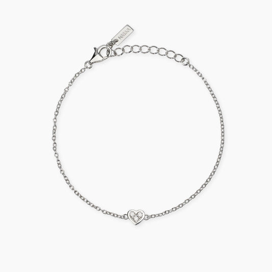 Bracciale con Cuore e Trilogy di Diamanti Lab-Grown My Diamond Mabina