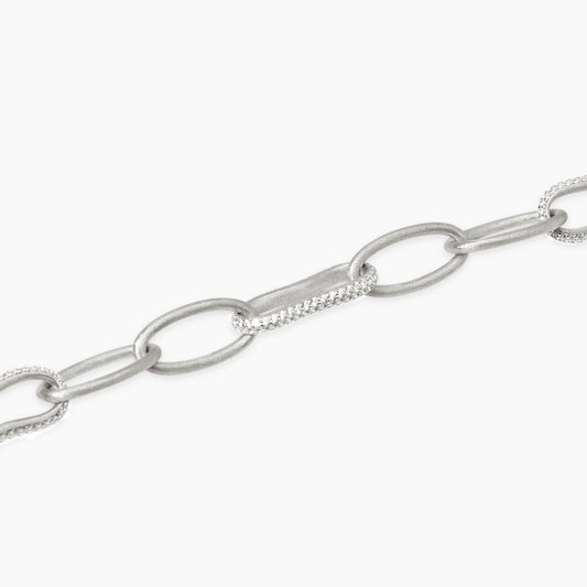 Bracciale in Argento Bulinato e Zirconi Mabina