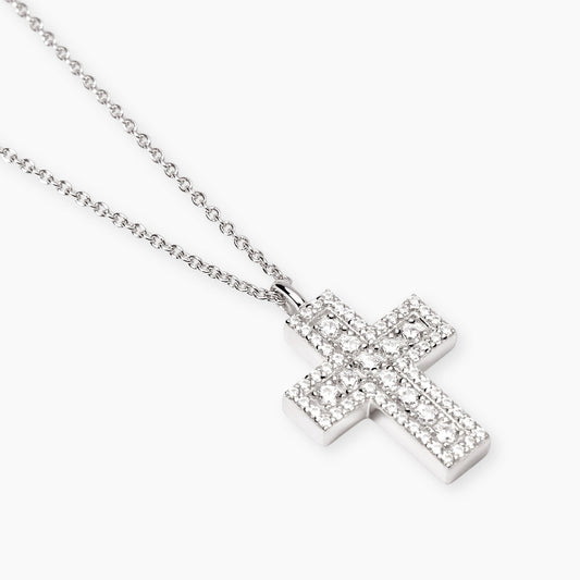 Girocollo con Croce in Zirconi Mabina