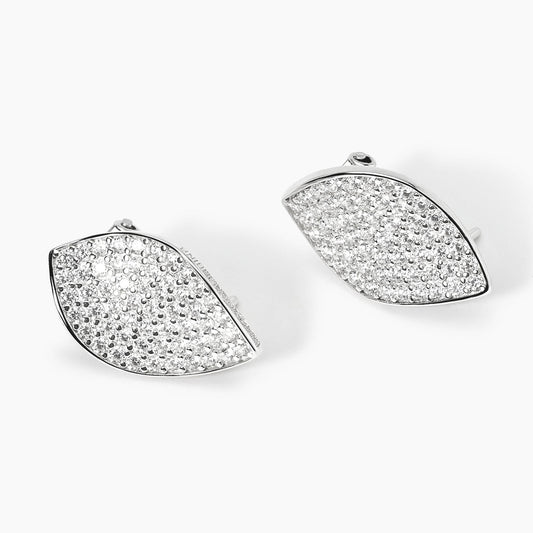 Orecchini a Lobo in Pavè di Zirconi Mabina