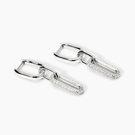 Orecchini Pendenti con Zirconi Mabina