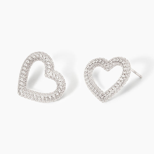 Orecchini Cuore in Zirconi Mabina
