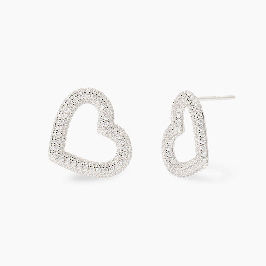 Orecchini Cuore in Zirconi Mabina