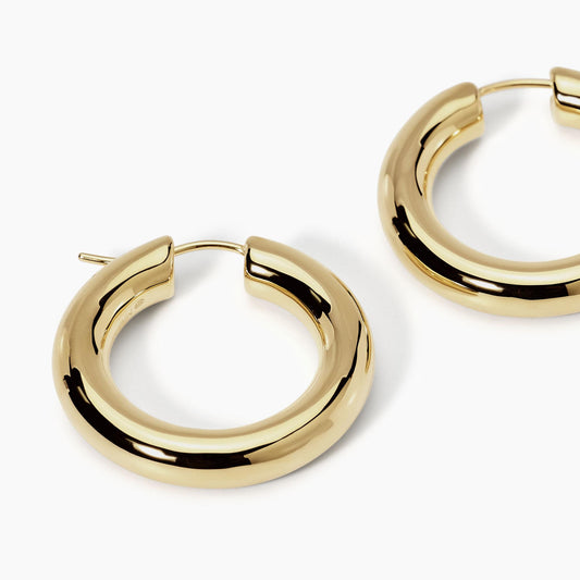 Orecchini Chunky in Argento Dorato Mabina