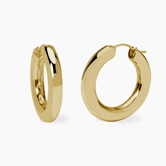 Orecchini Chunky in Argento Dorato Mabina