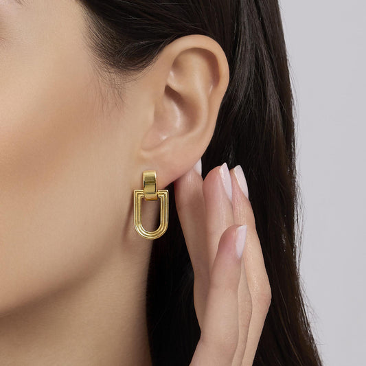 Orecchini in argento dorato ROMA Mabina