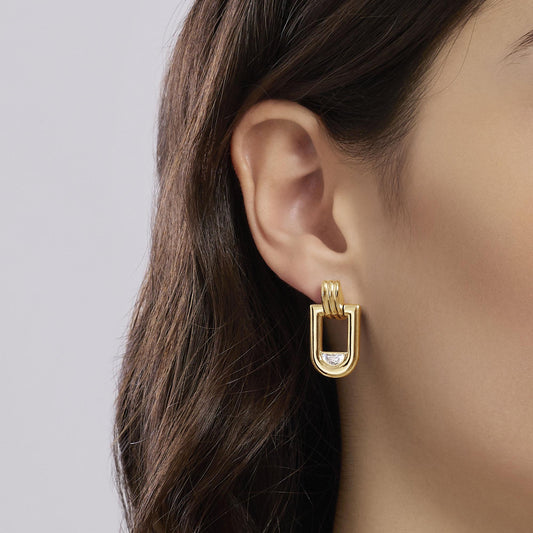 Orecchini in Argento Dorato ROMA Mabina