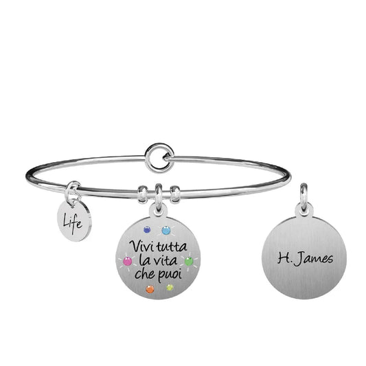 Bangle con Ciondolo Vivi la Vita Kidult