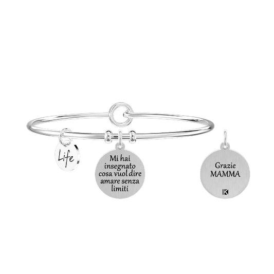 Bracciale Rigido con Ciondolo Mamma Kidult