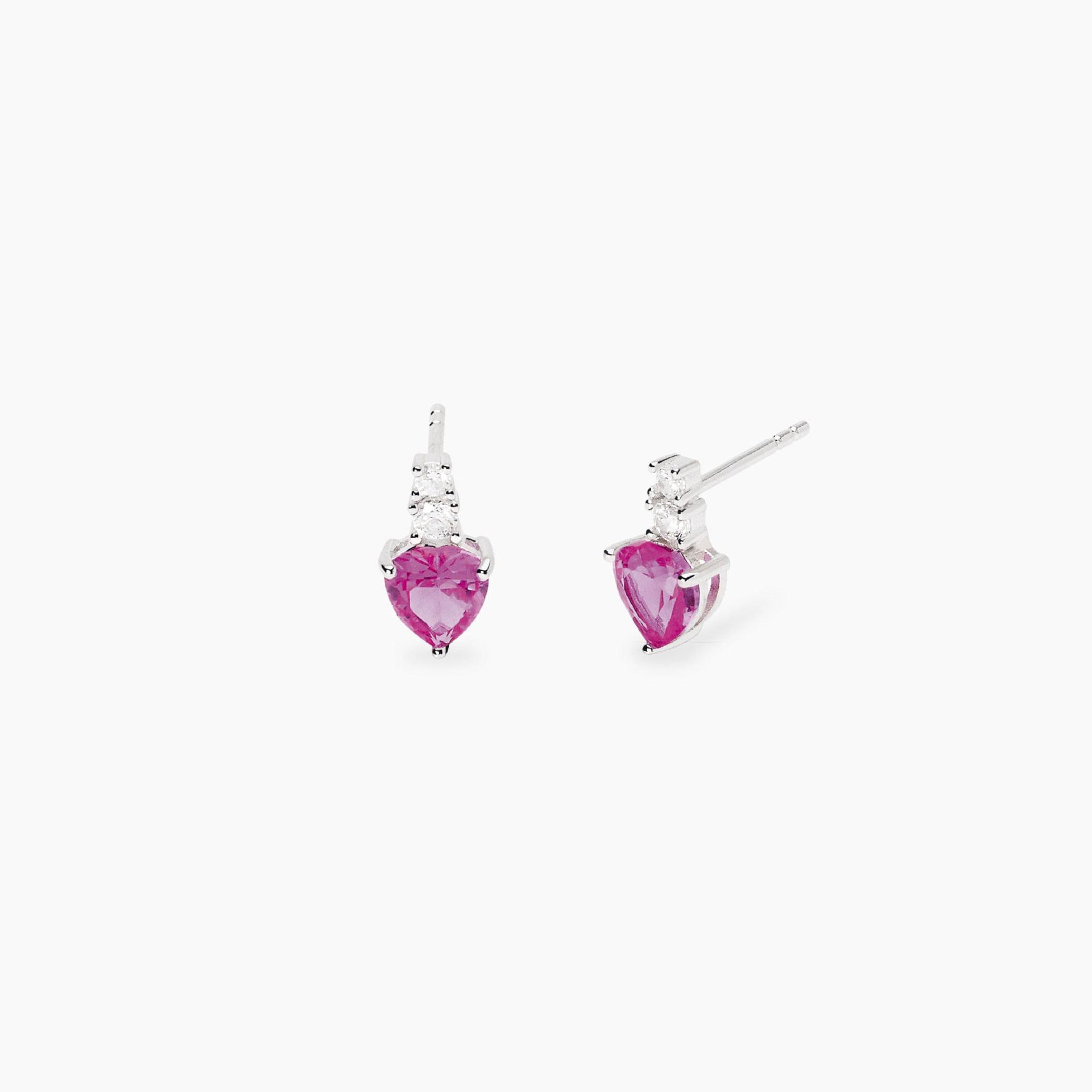 Clever gioielli corifenidi piccoli orecchini mini Hase 6 mm hockend pelliccia bianco e occhio nero laccato lucido in argento Sterling 925 per bambini con custodia