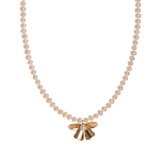 Collana - White Bow Bold Alisia