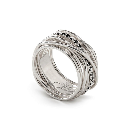 Filodellavita Classic 13 fili in Argento 925 e Diamanti Brown / Black Rubinia