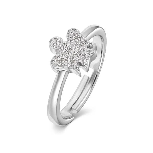 Anello con Angelo in Argento e Zirconi Roberto Gianniotti