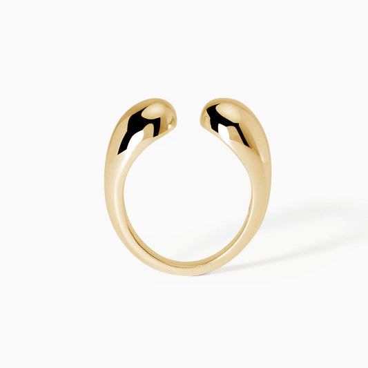 Buonumore, Anello Chunky Aperto in Argento Placcato Mabina