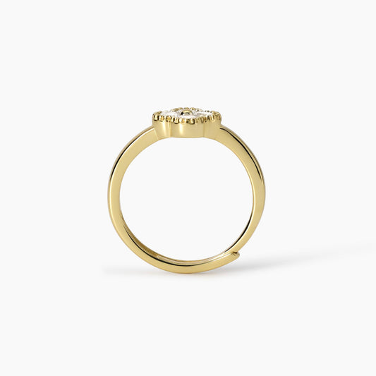 Anello Fiore con Argento Placcato Mabina