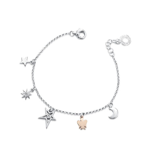 Bracciale in Argento con Angelo Luna e Stelle Roberto Giannotti